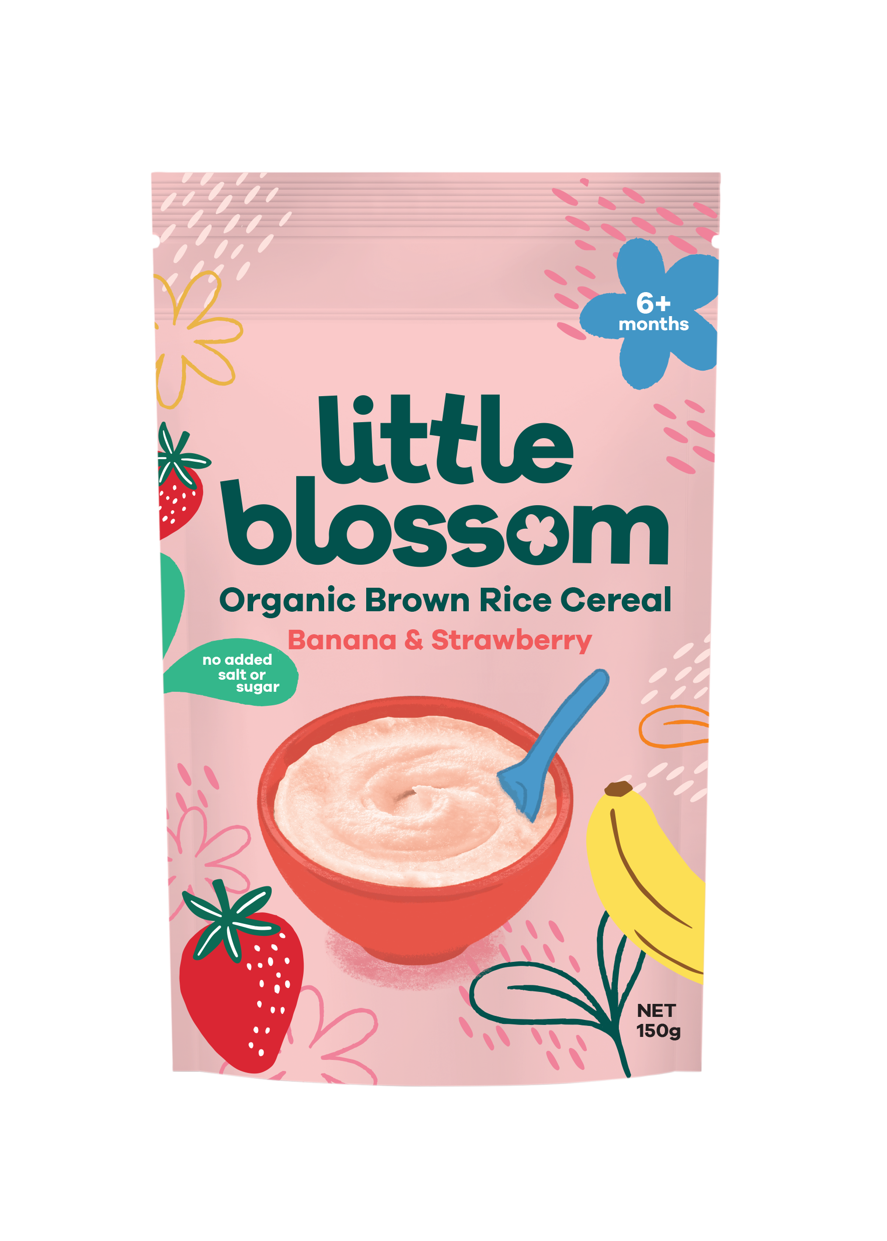 Organic Brown Rice Cereal | Banana & Strawberry