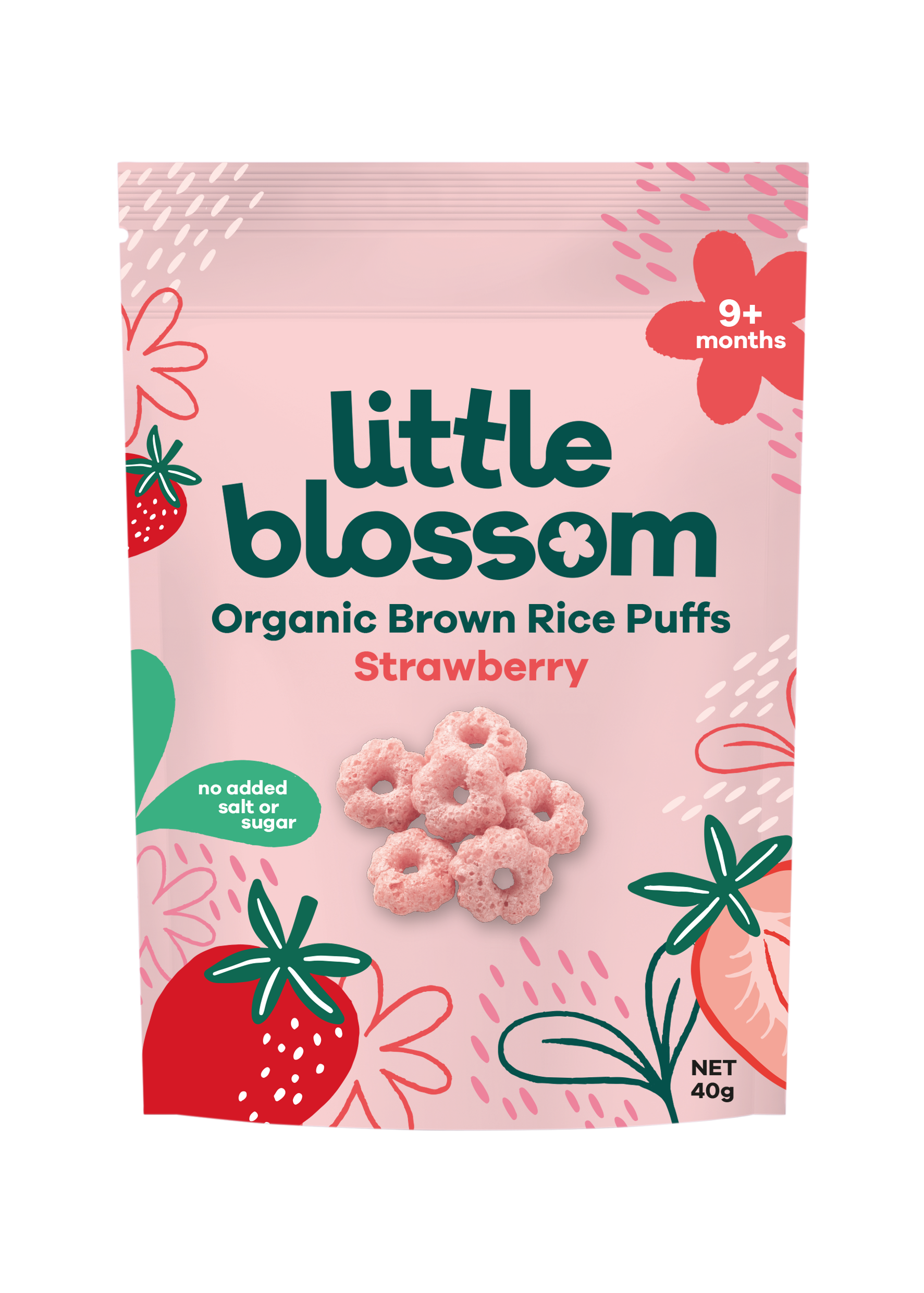 Organic Brown Rice Puffs | Strawberry